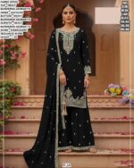 Premium Embroidered Georgette Dress Material Set