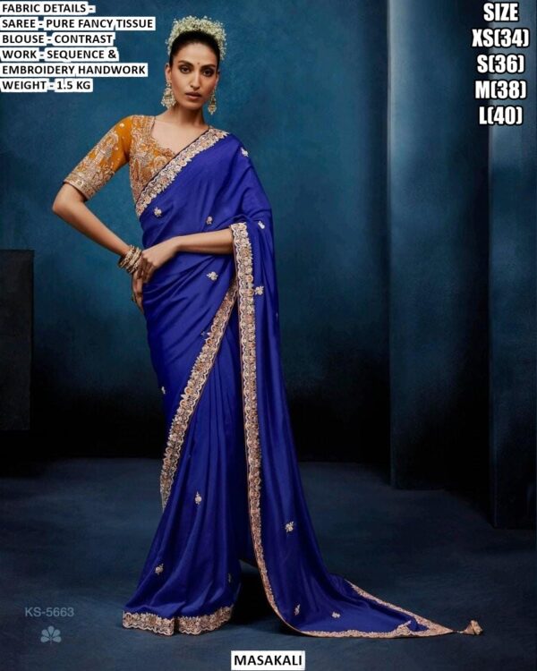 Pure Fancy Tissue Saree For Women