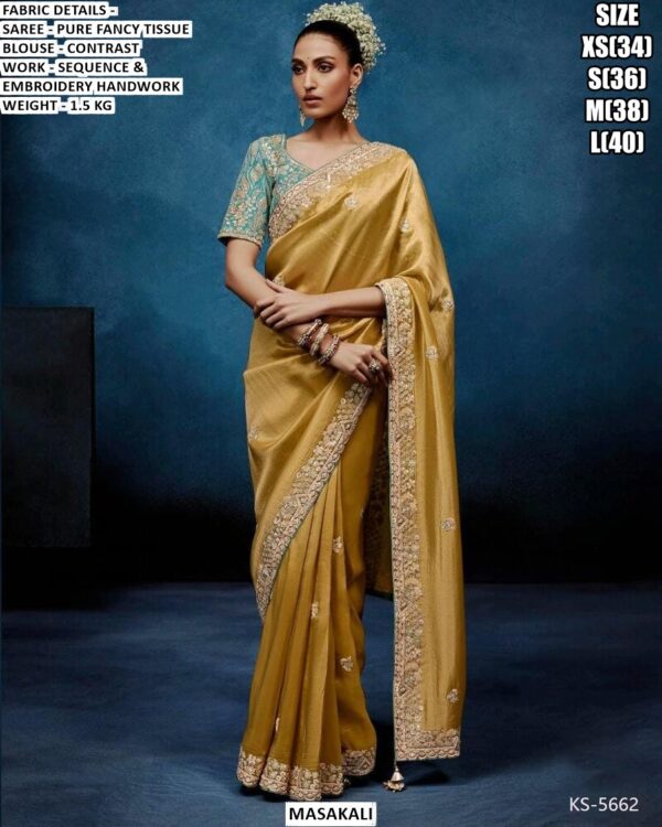 Pure Fancy Tissue Saree For Women