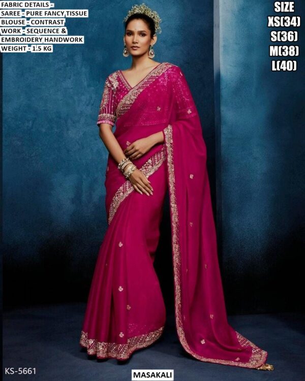 Pure Fancy Tissue Saree For Women