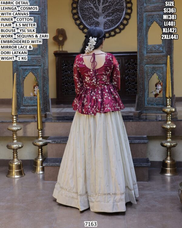 Stylish Lehenga Set With Sequins, Mirror Lace And Flair