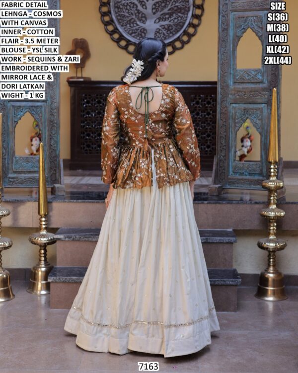 Stylish Lehenga Set With Sequins, Mirror Lace And Flair