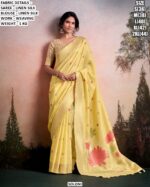 Women’s Linen Silk Saree With Weaving Blouse
