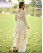 Premium Festive Net Suit Set With Heavy Beads Embroidery