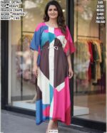 Premium Heavy Franch Crape Kaftan With Printed Work