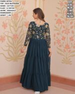 Women's Faux Blooming Gown With Sequance Embroidery Work
