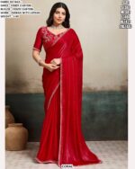 Women’s Fendy Chiffon Saree With Zarkan Work Blouse