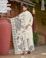 Designer Viscouse Roman Silk Suit Set With Embroidery And Cutwork