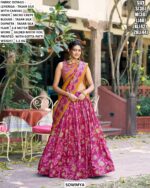Premium Tasar Silk Lehenga Set With Foil Printed Work And Gotta Patti Finish