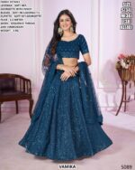 Designer Soft Net Georgette Lehenga Set With Sequence Thread Zari Embroidery