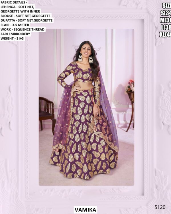 Designer Soft Net Georgette Lehenga Set With Sequence Thread Zari Embroidery