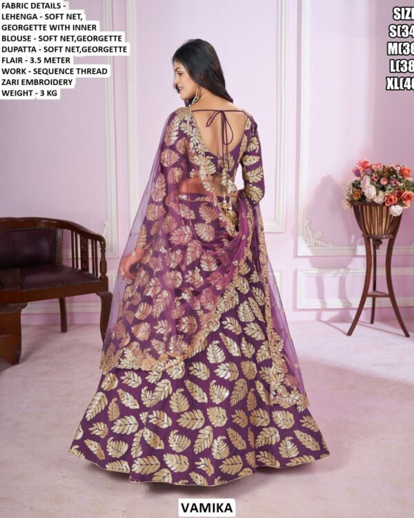 Designer Soft Net Georgette Lehenga Set With Sequence Thread Zari Embroidery