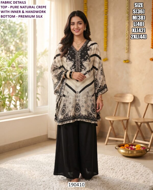 Designer Natural Crepe Ethnic Set For Women