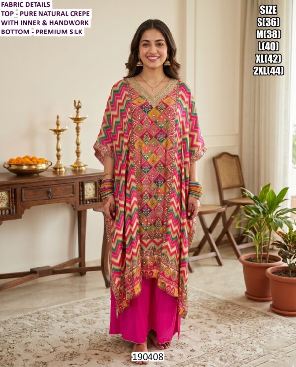 Designer Natural Crepe Ethnic Set For Women