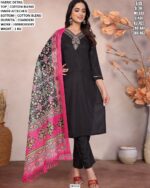 Elegant Embroidered Kurta Pant Dupatta Set