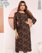 Elegent Viscouse Maslin Kurti With Printed Work