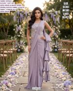 Designer Saree For Women With Beads Work And Elegant Party Wear Look