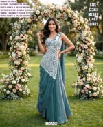 Exclusive Georgette Saree With Stylish Beads Work Blouse