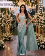 Designer Saree For Women With Beads Work And Elegant Party Wear Look