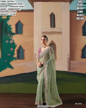 Premium Fancy Embroidered Saree For Festive And Party Wear