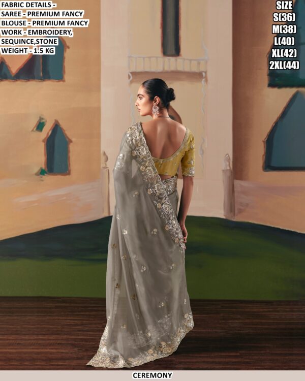 Premium Fancy Embroidered Saree For Festive And Party Wear