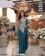 Exclusive Georgette Saree With Stylish Beads Work Blouse