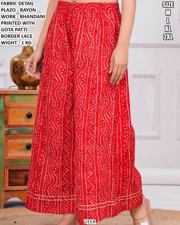 Comfortable Ethnic Plazo With Border Lace Detailing