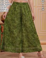 Comfortable Ethnic Plazo With Border Lace Detailing