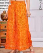 Comfortable Ethnic Plazo With Border Lace Detailing