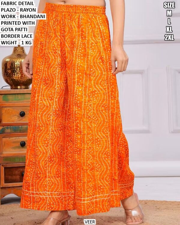 Comfortable Ethnic Plazo With Border Lace Detailing
