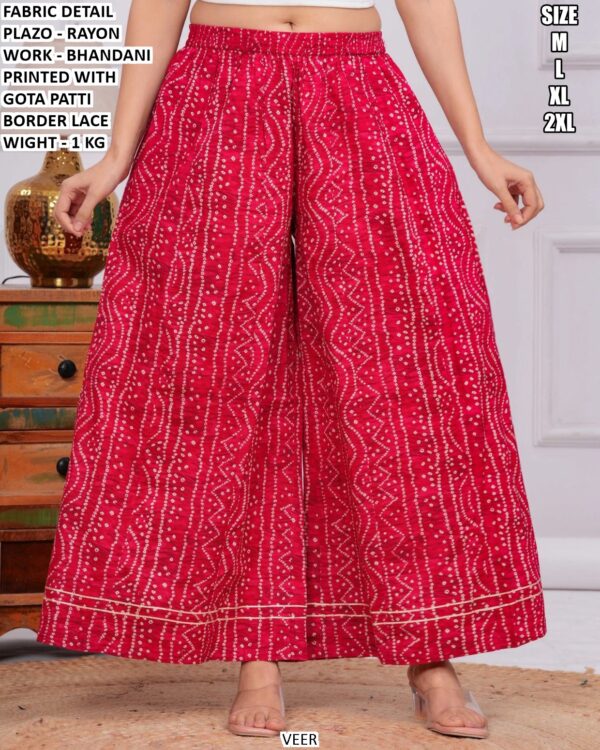Comfortable Ethnic Plazo With Border Lace Detailing