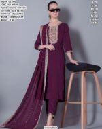 Designer Silk Blend Ethnic Set For Festive And Party Wear