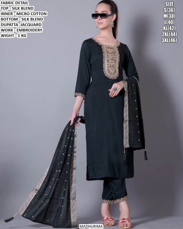 Designer Silk Blend Ethnic Set For Festive And Party Wear