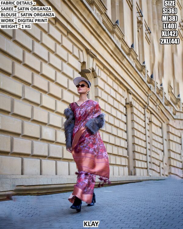 Luxury Digital Print Saree For Festive And Party Wear