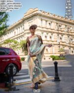 Luxury Digital Print Saree For Festive And Party Wear