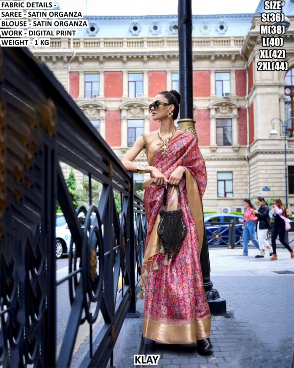 Luxury Digital Print Saree For Festive And Party Wear