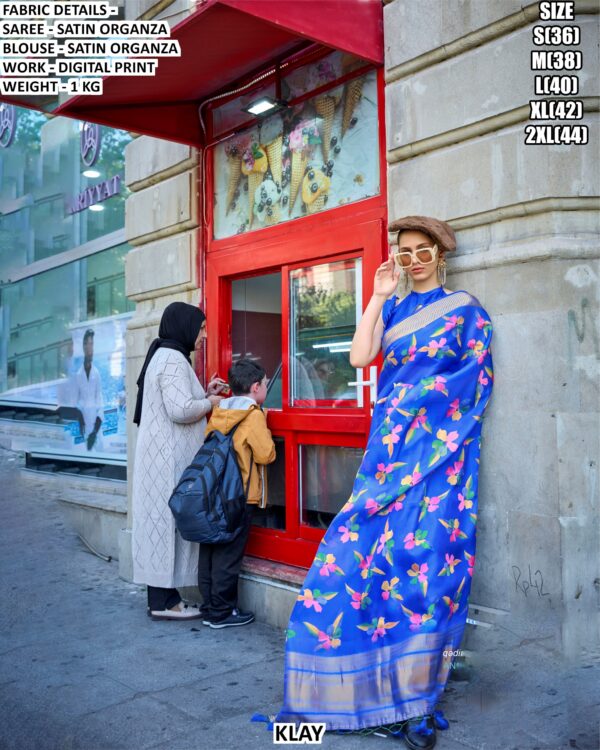 Luxury Digital Print Saree For Festive And Party Wear