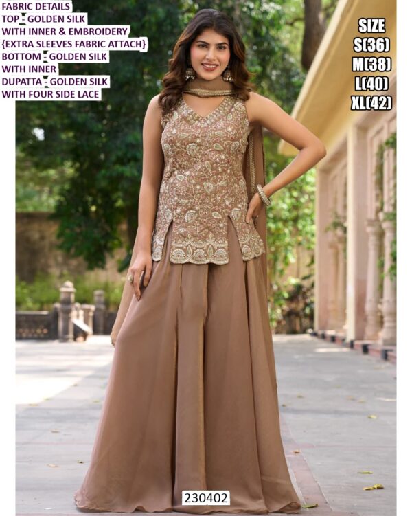 Designer Party Wear Kurti Palazzo Set Collection