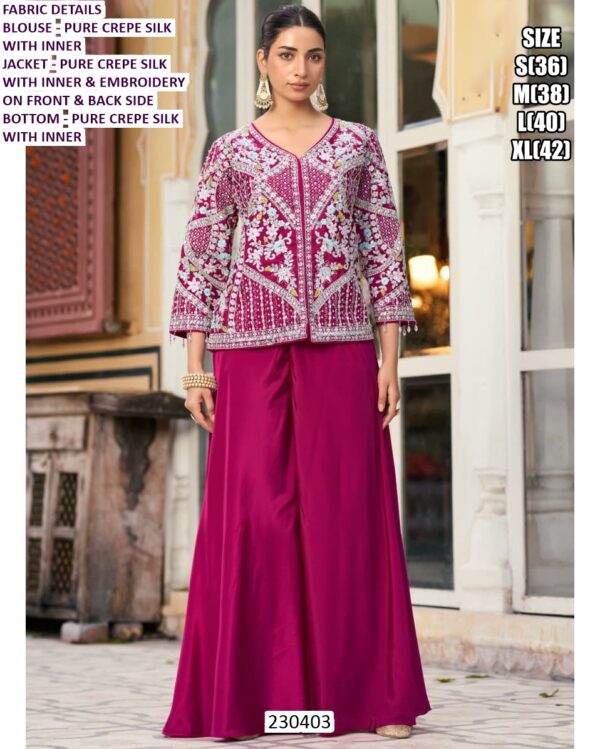 Designer Party Wear Kurti Palazzo Set Collection