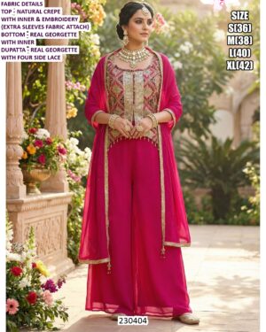 Designer Party Wear Kurti Palazzo Set Collection