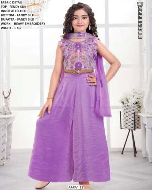 Premium Girls Ethnic Set With Heavy Embroidery Work