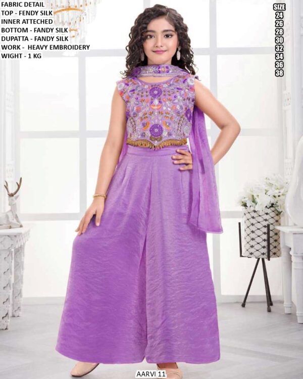 Premium Girls Ethnic Set With Heavy Embroidery Work