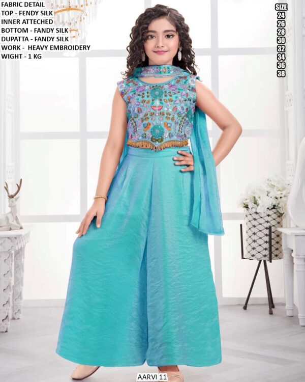 Premium Girls Ethnic Set With Heavy Embroidery Work