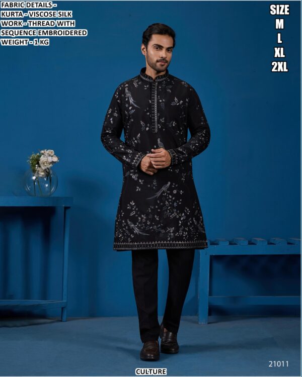 Designer Viscose Silk Kurta For Festive And Party Wear