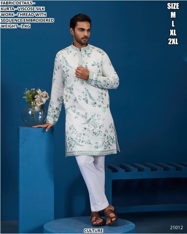 Designer Viscose Silk Kurta For Festive And Party Wear
