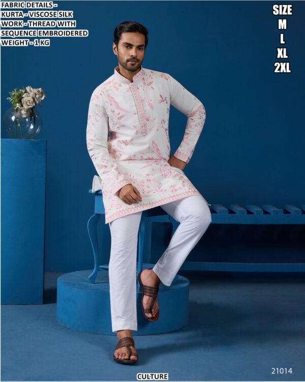 Designer Viscose Silk Kurta For Festive And Party Wear