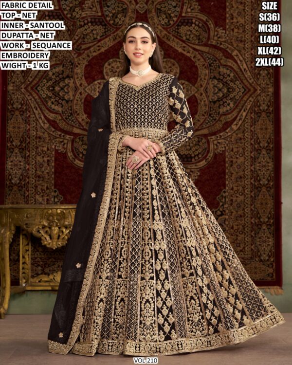 Premium Net Anarkali Gown With Sequence Embroidery Dupatta