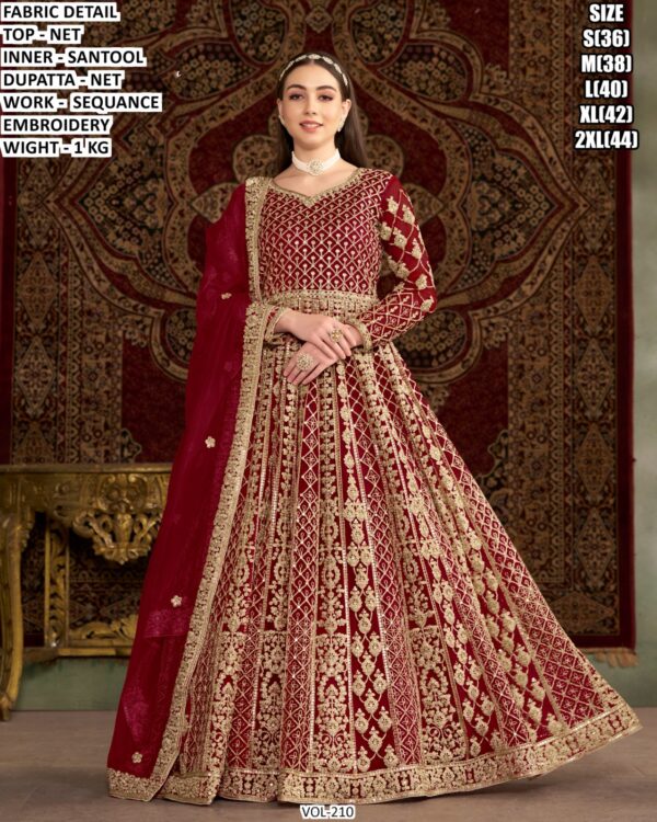 Premium Net Anarkali Gown With Sequence Embroidery Dupatta