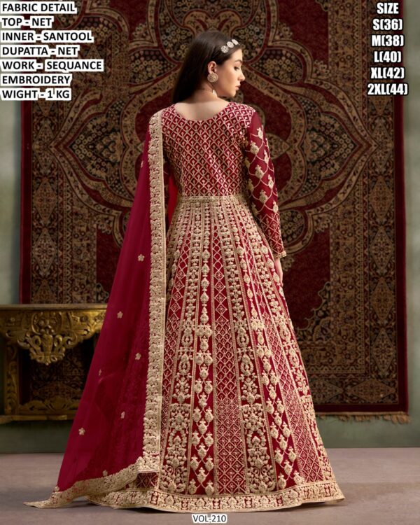 Premium Net Anarkali Gown With Sequence Embroidery Dupatta