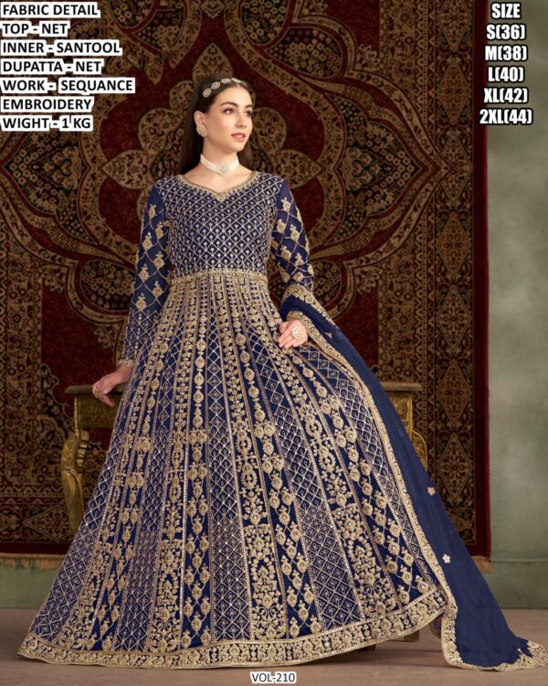 Premium Net Anarkali Gown With Sequence Embroidery Dupatta
